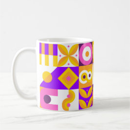 Taza De Café Baldosas brillantes, estilo bauhaus