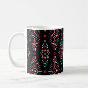 Taza De Café Baldosas de Boho de etnia: Vintage Seamless Patter