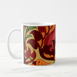 Taza De Café Baldosas de época, decoración Art Nouveau.