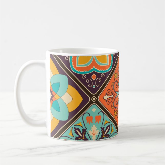 Taza De Café Baldosas de mosaico de mosaico de inspiración islá (Izquierda)