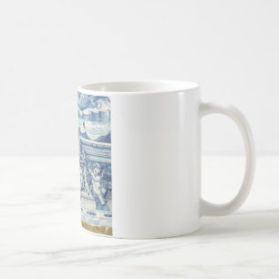 Taza De Café Baldosas de pared azules y blancas de Portugal con