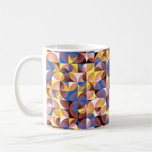 Taza De Café Baldosas de patrón inmaculado con círculos y cordó