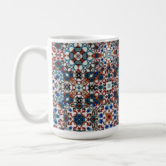 Taza De Café Baldosas marroquíes,mosaico,arte colorido (Izquierda)