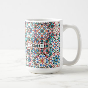 Taza De Café Baldosas marroquíes,mosaico,arte colorido