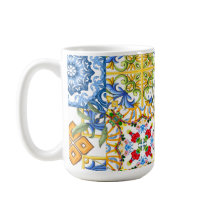 Baldosas mediterráneas, mayólica, siciliana