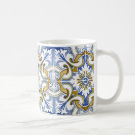 Taza De Café Baldosas mediterráneas, mayólica, siciliana    