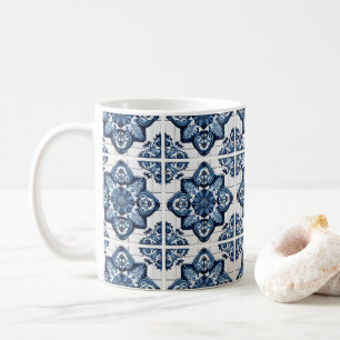 Taza De Café Baldosas mediterráneas, portuguesas, azulejo, mall