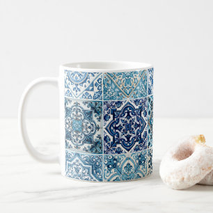 Taza De Café Baldosas mediterráneas, portuguesas, azulejo, mall