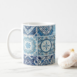 Taza De Café Baldosas mediterráneas, portuguesas, azulejo, mall