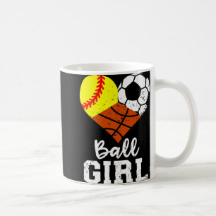 Taza De Café Ball Chica Funny Chica de baloncesto de fútbol Pr