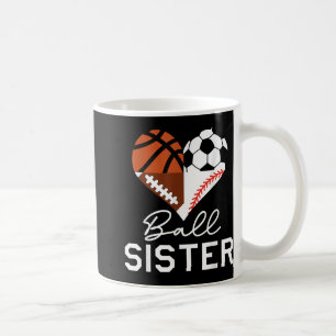 Taza De Café Ball Sister Baloncesto Fútbol Béisbol