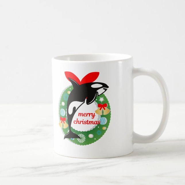 Taza De Café ballena asesina de navidad (Derecha)