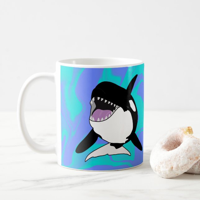 Taza De Café Ballena asesina de Orca (Con donut)