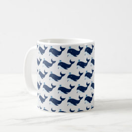 Taza De Café Ballena azul, fango náutico