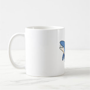 Taza De Café Ballena Azul Grande Kawaii