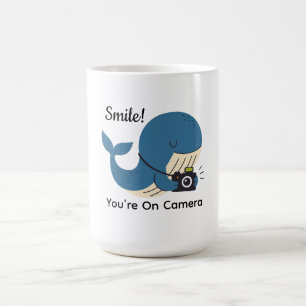 Taza De Café Ballena corta con cámara