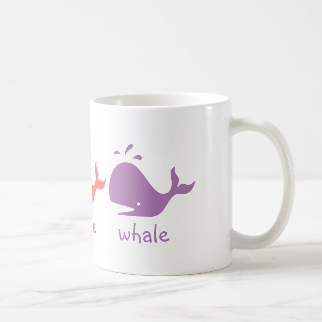 Taza De Café Ballena de la ballena de la ballena (Derecha)
