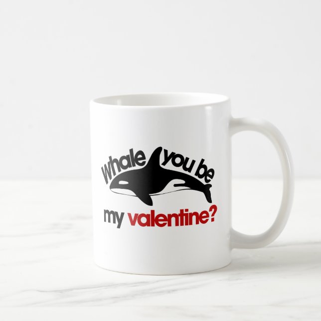 Taza De Café Ballena eres mi Valentine (Derecha)