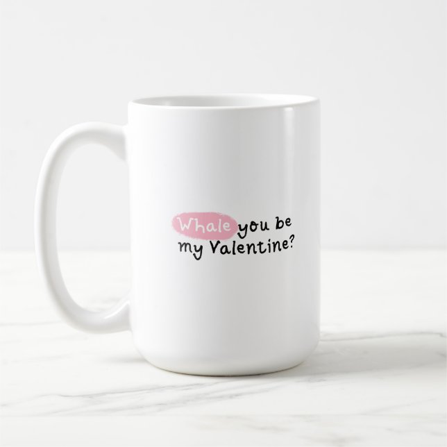 Taza De Café Ballena eres mi Valentine (Izquierda)