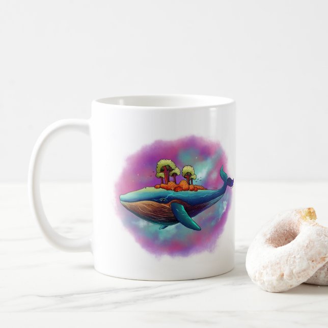 Taza De Café Ballena imaginaria (Con donut)