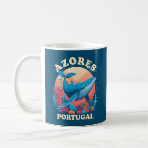 Taza De Café Ballenas azules observando en las Azores