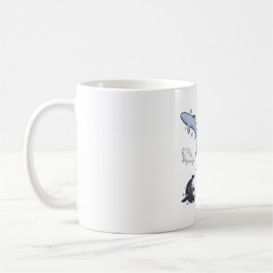 Taza De Café Ballenas cortas � arte animal
