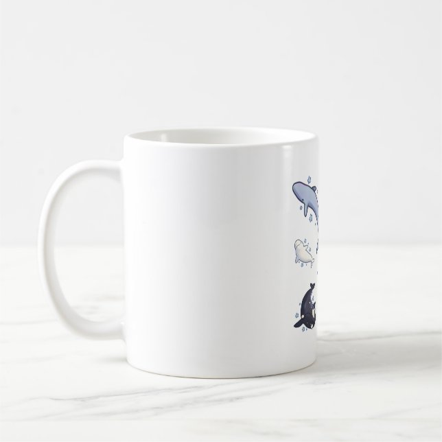 Taza De Café Ballenas cortas � arte animal (Izquierda)