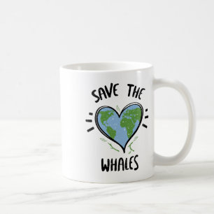 Taza De Café Ballenas Salvan Los Palabras Del Día De Las Ballen