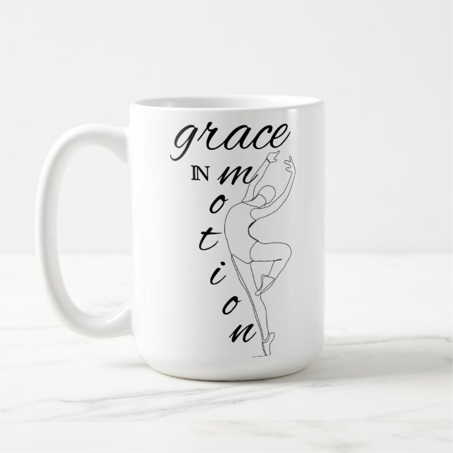 Taza De Café Ballerina elegante de línea con alfombra de citas (Izquierda)