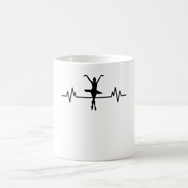 Taza De Café Ballerina Heartbeat Design Fun Classic Ballet Rega (Centro)