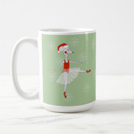 Taza De Café Ballerina Mouse Navidades Snowflakes Coffee Mug