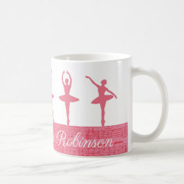 Taza De Café Ballerina personalizada Rouge Pink