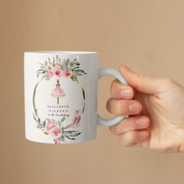 Taza De Café Ballerina Princess Floral Rubor Birday Party