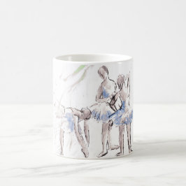 Taza De Café Ballet acuático bailando Ballerina