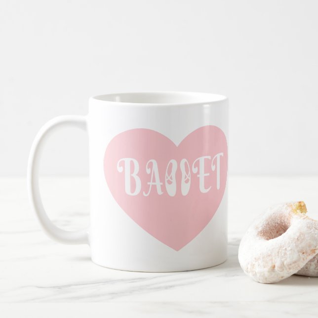 Taza De Café Ballet Amor Danza Personalizada Ctomizeus (Con donut)