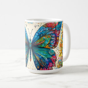 Taza De Café Ballet arco iris de una mariposa