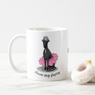 Taza De Café Ballet Ballerina Princess Greyhound Dog (negro)