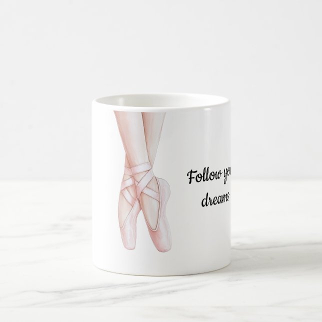 Taza De Café Ballet Ballerina rosa Rubor (Centro)