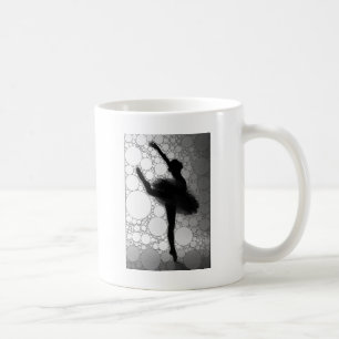 Taza De Café Ballet Black White Dancing Ballerina