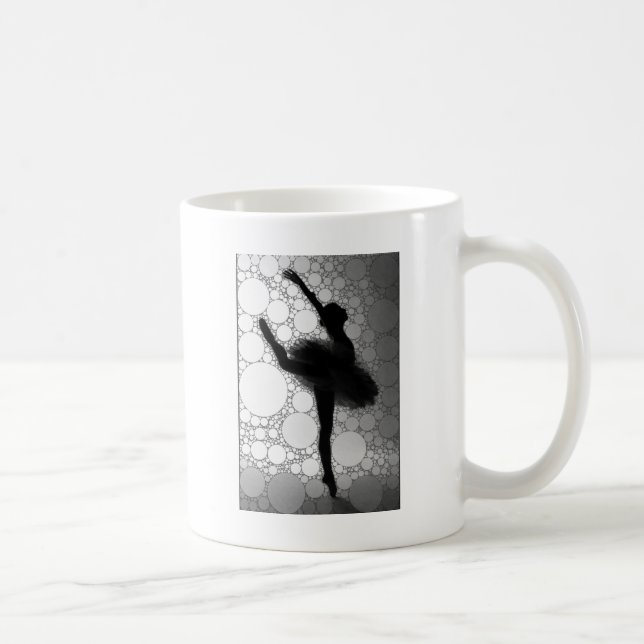 Taza De Café Ballet Black White Dancing Ballerina (Derecha)