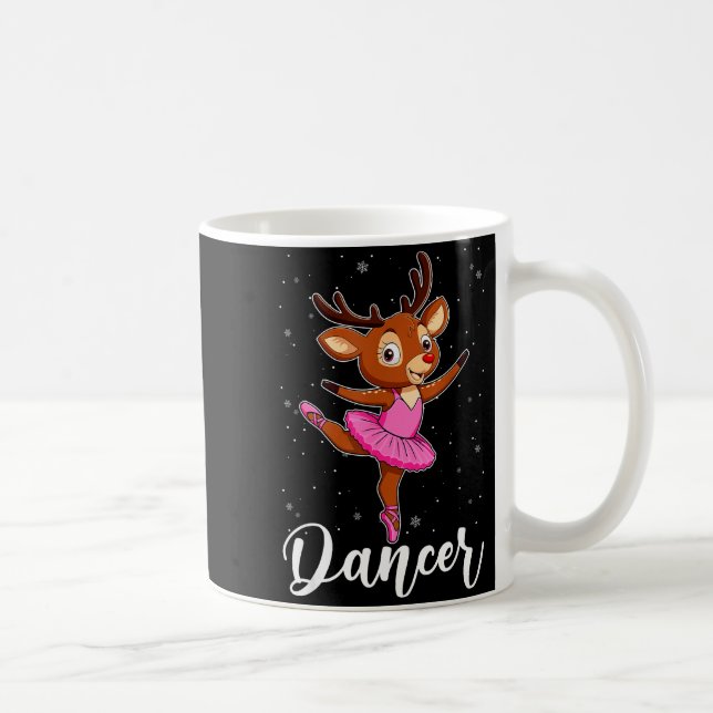 Taza De Café Ballet Dancer Reindeer Ballerinas Christmas Pjs Wo (Derecha)