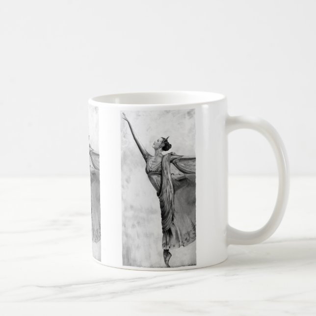 Taza De Café Ballet de bailarina de balanza de baloncesto (Derecha)