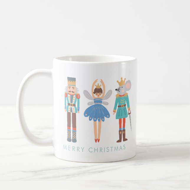 Taza De Café Ballet de Cascanueces Minimal Moderno (Izquierda)