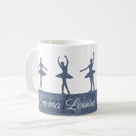 Taza De Café Ballet de nombre personalizado Ballerina