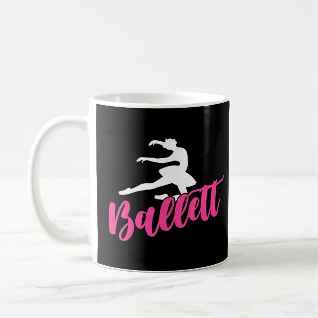Taza De Café Ballet Empresa De Baile Bailando Ballerina Shoes E (Izquierda)