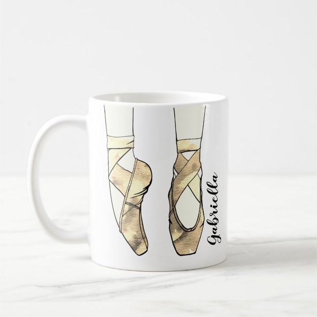 Taza De Café Ballet personalizado de Ballerina (Izquierda)