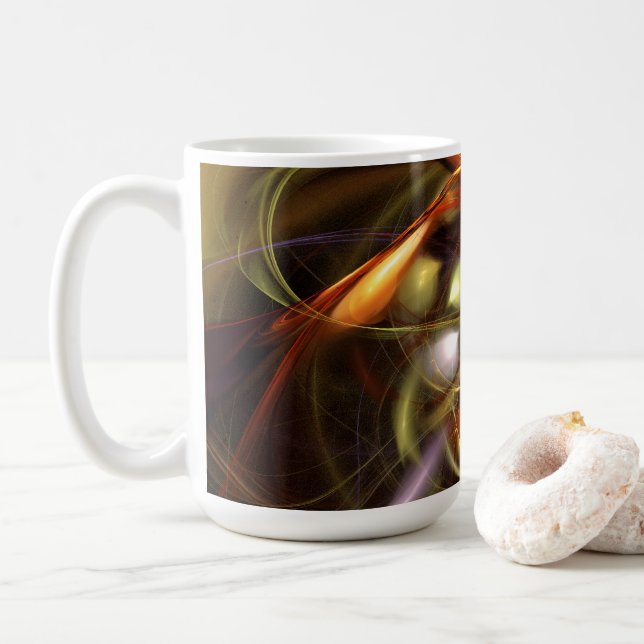 Taza De Café Balloons and Ribbons  Abstract (Con donut)