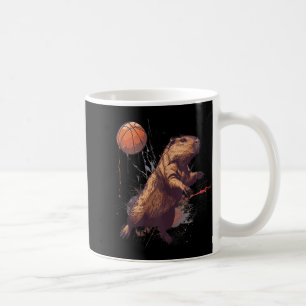 Taza De Café Balón de baloncesto Animal Arte Baloncesto Carro d