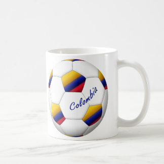 Taza De Café Balón de FÚTBOL COLOMBIA Bandera nacional