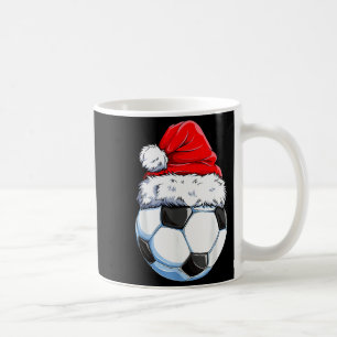 Taza De Café Balón de fútbol de Navidad sombrero de Santa diver